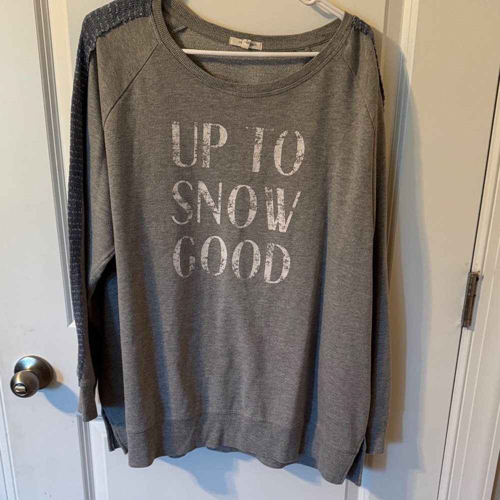 Maurices Gray Slogan Sweater